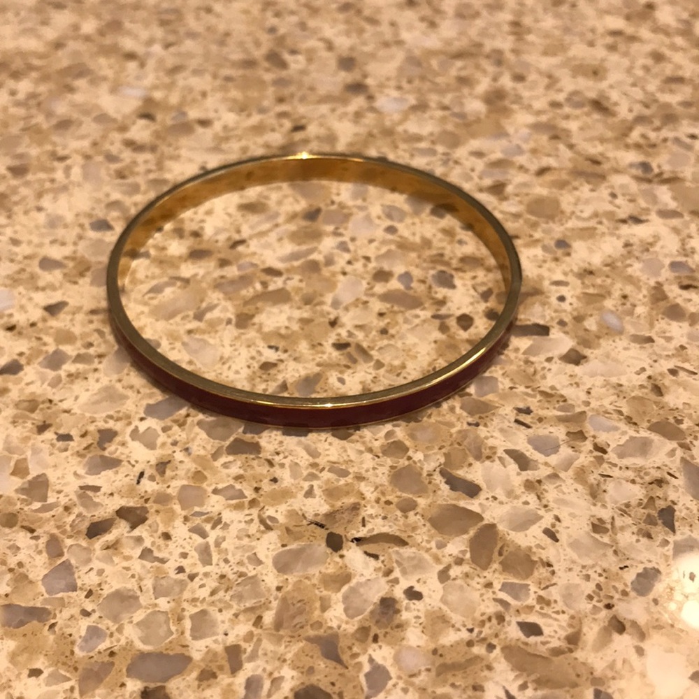 J. Crew Thin Dark Red & Gold Bangle